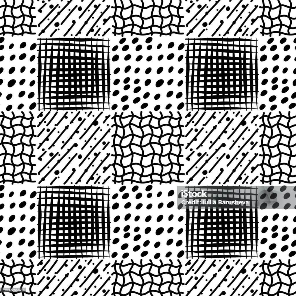 Texture Ink Drawing Seamless Pattern Textures Ink Drawing Stock Illustration - Download ...