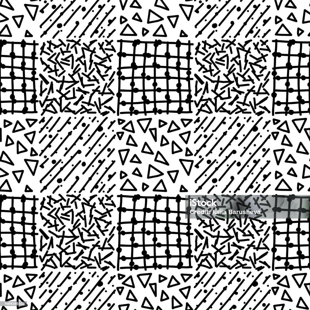 Texture Ink Drawing Seamless Pattern Textures Ink Drawing Stock Illustration - Download ...