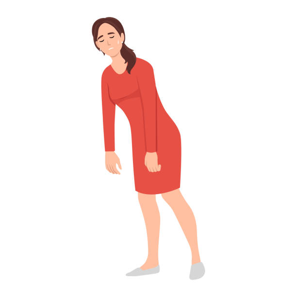 ilustraciones, imágenes clip art, dibujos animados e iconos de stock de mujer somnolienta caminando en el trabajo. personaje de mujer de negocios cansada o demacrada con bajo nivel de carga de la batería. sobrecarga de empleados trabajando desde las últimas fuerzas. estrés, trabajo pesado - sleeping on the job illustrations