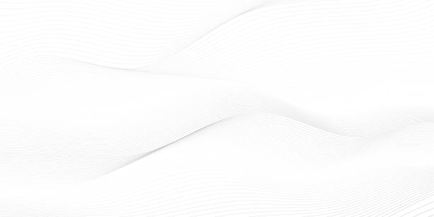 istock Abstract  white and gray color, modern design stripes background with geometric round shape, wavy pattern. Vector illustration. 1489320170