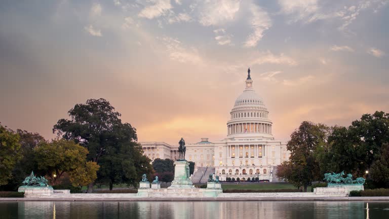 Time lapse of the United states capitol building.