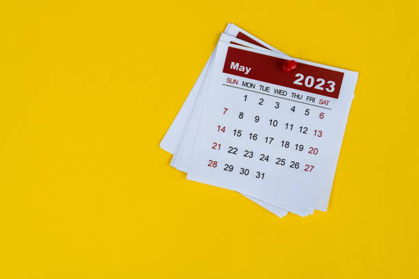 istock Close up of 2023 May calendar 1489323208