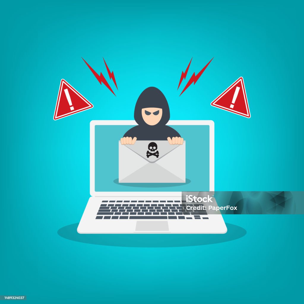How Hacker Hacker Cyber Criminal With Laptop Stealing User Personal Data Hacker ...