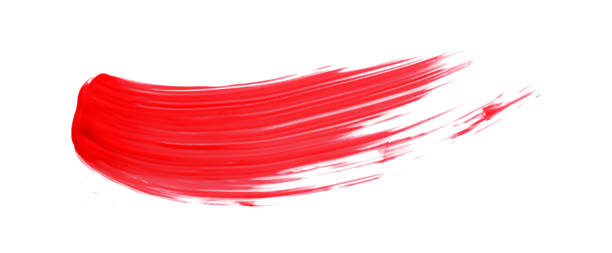istock Red brush isolated on white background. Watercolor 1489326795