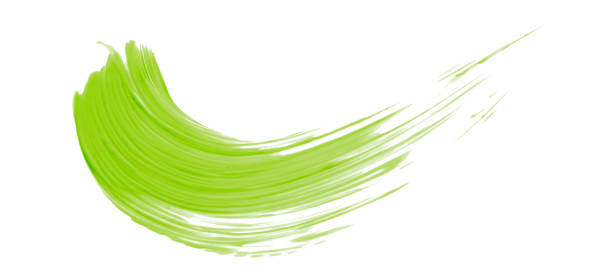 istock Green brush isolated on white background. Lime green. 1489326799