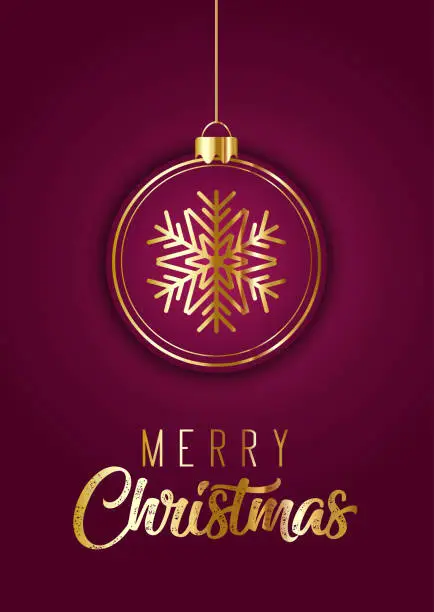 Vector illustration of Elegant Christmas card design