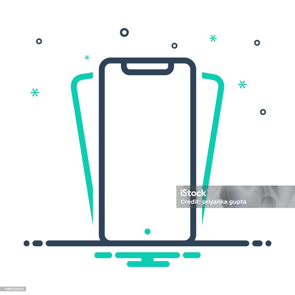 Handphone Screen Vector Phone Screen Stock Illustration - Download Image Now - Device Screen ...