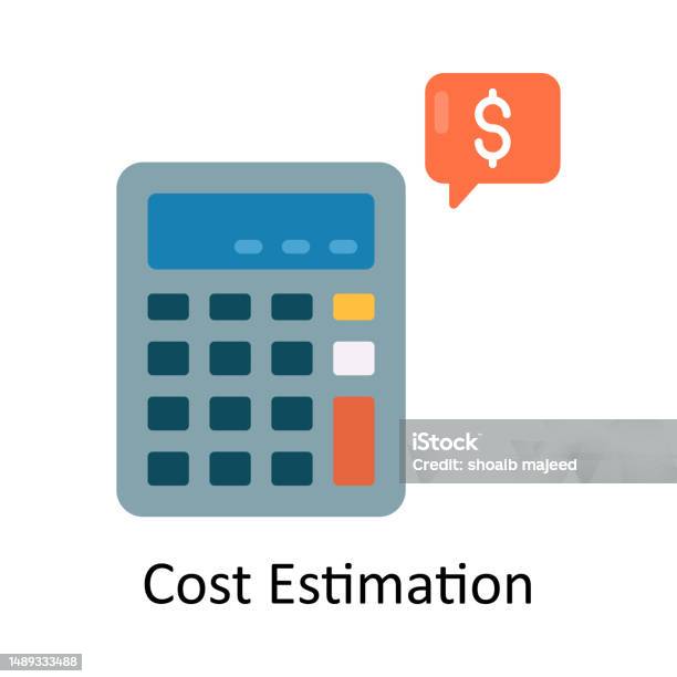 Cost Estimation Vector Flat Icon Design Illustration Finance Symbol On