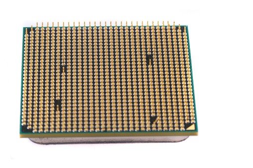computer microprocessor isolated on the white background