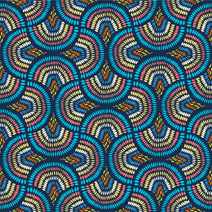 Pattern Bulu Jepang Warnawarni Bulu Cross Wave Vector Seamless Pattern Ilustrasi ...