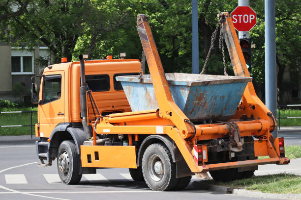 Garbage transporter truck on the street