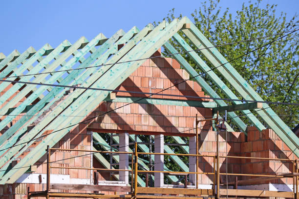 istock Roof of a house under construction 1489339994
