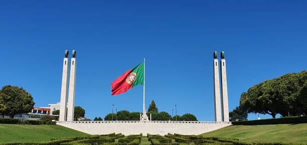 바람의 깃발 - 리스본, 포르투갈 - portuguese culture lisbon portugal portugal flag 뉴스 사진 이미지