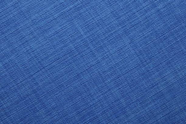 blue linen fiber tablecloth, fabric texture closeup