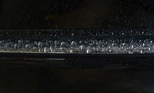 rain raindrops on the floor of car paint