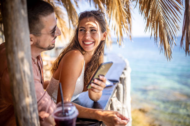 istock Young couple on a summer vacation 1489352937