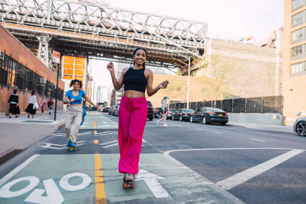 istock Riding on roller skates in New York 1489358560