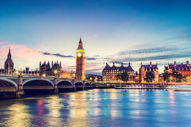 istock Big Ben, Westminster Bridge on River Thames in London, England, UK 1489366180