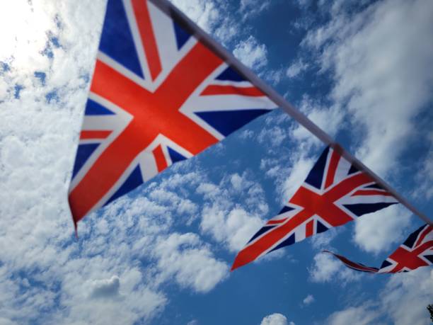 istock Union Jack British (UK) flag bunting 1489366275