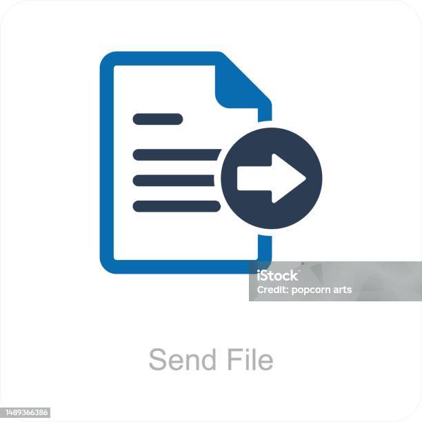 File. Send Art Send File Stock Illustration - Download Image Now - Concepts, Concepts ...