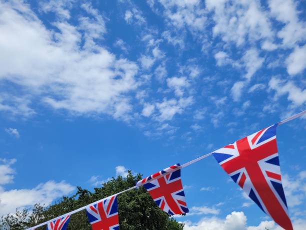 istock Union Jack British (UK) flag bunting 1489366410