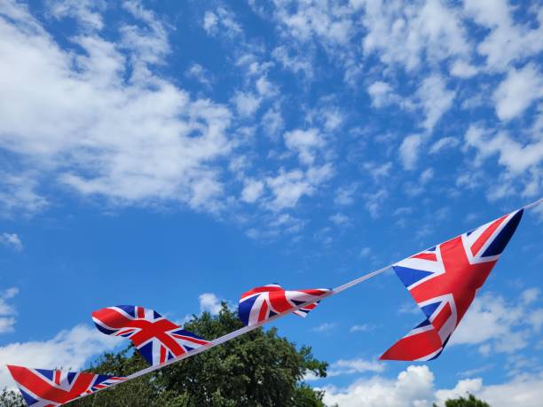 istock Union Jack British (UK) flag bunting 1489366440