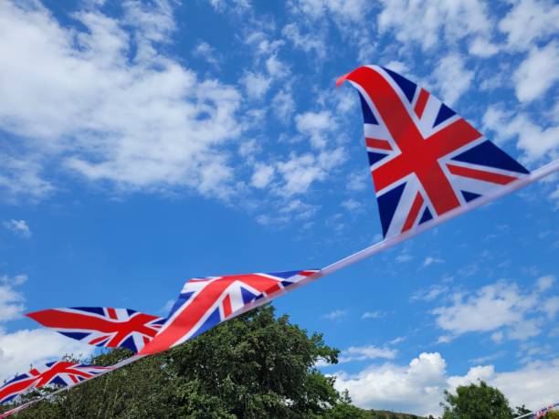istock Union Jack British (UK) flag bunting 1489366470