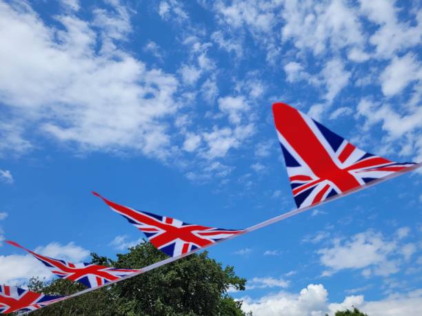 istock Union Jack British (UK) flag bunting 1489366509