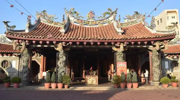 Beautifully decorated traditional Chinese temple in Lukang