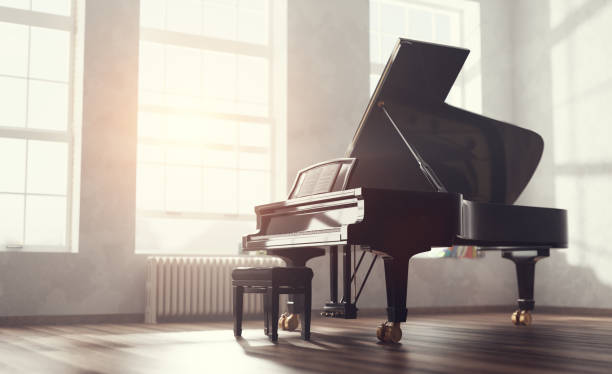 istock Classic grand piano in classical style room interior 1489368046