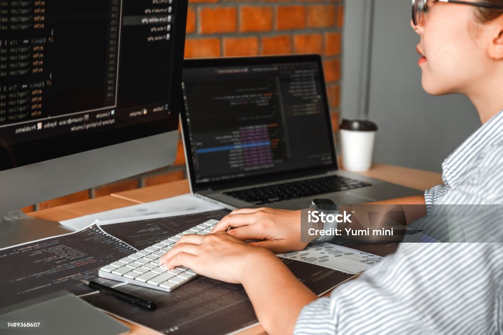 Developing Programmer Reading Computer Codes Development Website Design ...