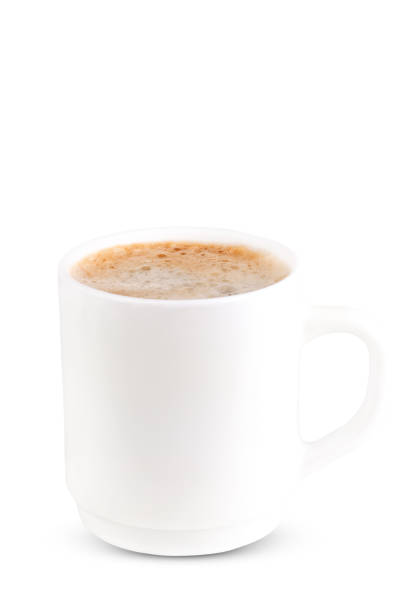 istock Cup filled with coffee isolated on white background with shadow. 1489371998