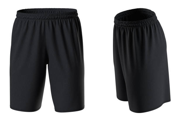 istock Man’ Shorts. Black Color. Isolated 1489381952