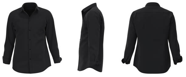 istock Male shirt with long sleeves. Button down shirt 1489382013