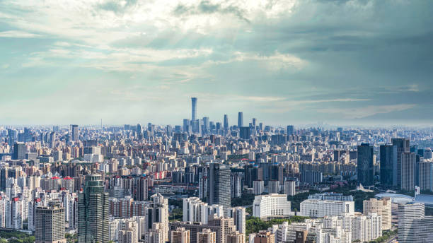 istock Weather and Light of Beijing CBD Building Complex 1489388822