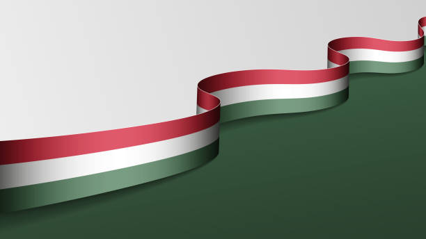 ilustraciones, imágenes clip art, dibujos animados e iconos de stock de eps10 vector fondo patriótico con colores de la bandera de hungría. - hungarian flag