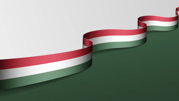 illustrations, cliparts, dessins animés et icônes de eps10 vector patriotic background avec les couleurs du drapeau de la hongrie. - drapeau hongrois