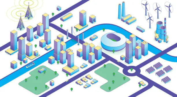 Vector illustration of smart city