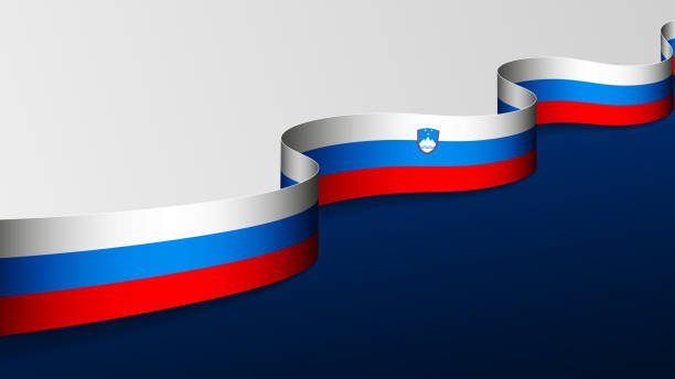 istock EPS10 Vector Patriotic background with Slovenia flag colors. 1489394266
