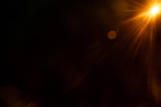 istock Abstract Natural Sun flare on the black 1489396462