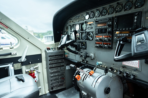 Jet 196 Control Panel Control Panel Of A Private Jet Stock Photo - Download Image Now ...