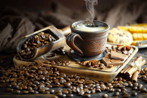 istock Black espresso coffee in a cup. 1489396958