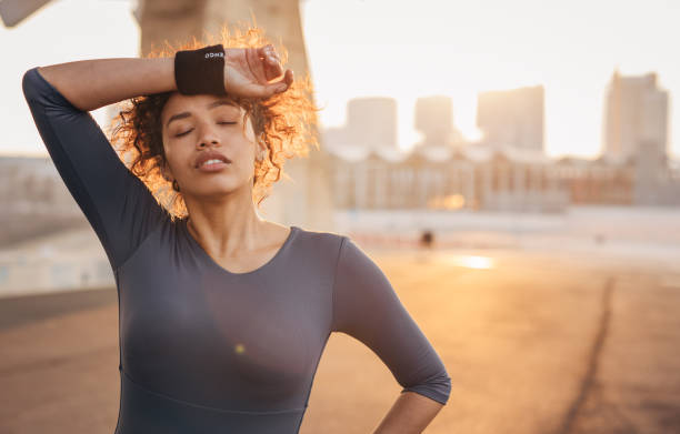 Beautiful fit woman stock photo