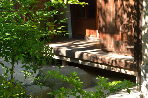 Japanese Styled Balcony in Strong Sunlight