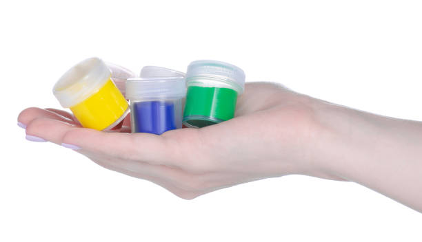 istock Jars gouache paints in hand 1489413950