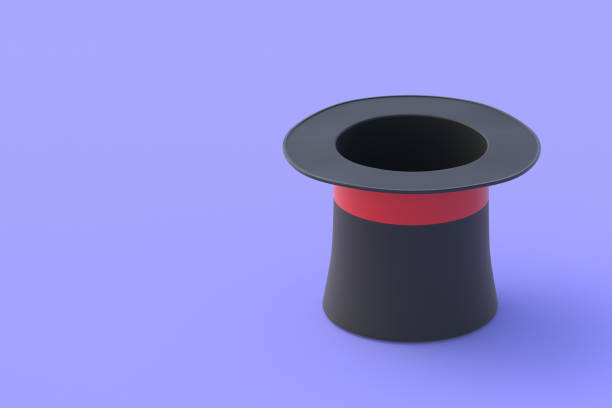 istock Magic cylinder. Sorcery concept. Magical accessory. Mystery show. Illusion trick. Circus performance. Copy space. 3d render 1489425899