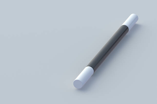istock Magic stick. Sorcery concept. Magical accessory. Mystery show. Illusion trick. Circus performance. Copy space. 3d render 1489425921