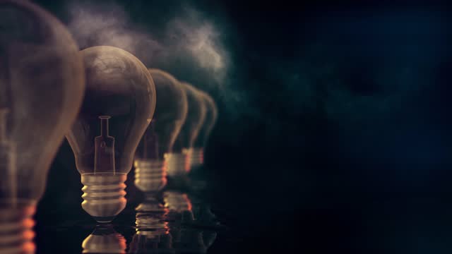 Light Bulbs Background 3d animation