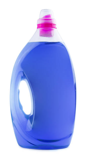 istock Blue plastic bottle of detergent or fabric softener 1489433940