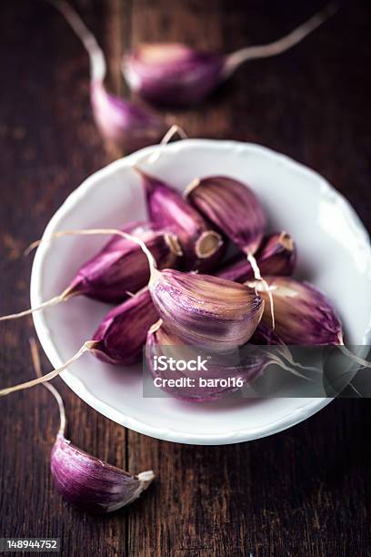 Garlic Cloves Stock Photo - Download Image Now - Alternative Medicine, Bowl, Crockery